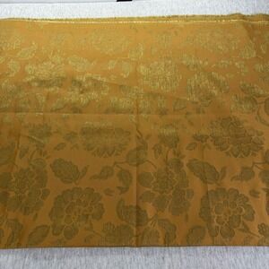 Unbranded Gold Floral Brocade Fabric Metallic Jacquard Regencycore Vintage 2.5M